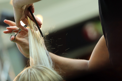 Barber cutting hair